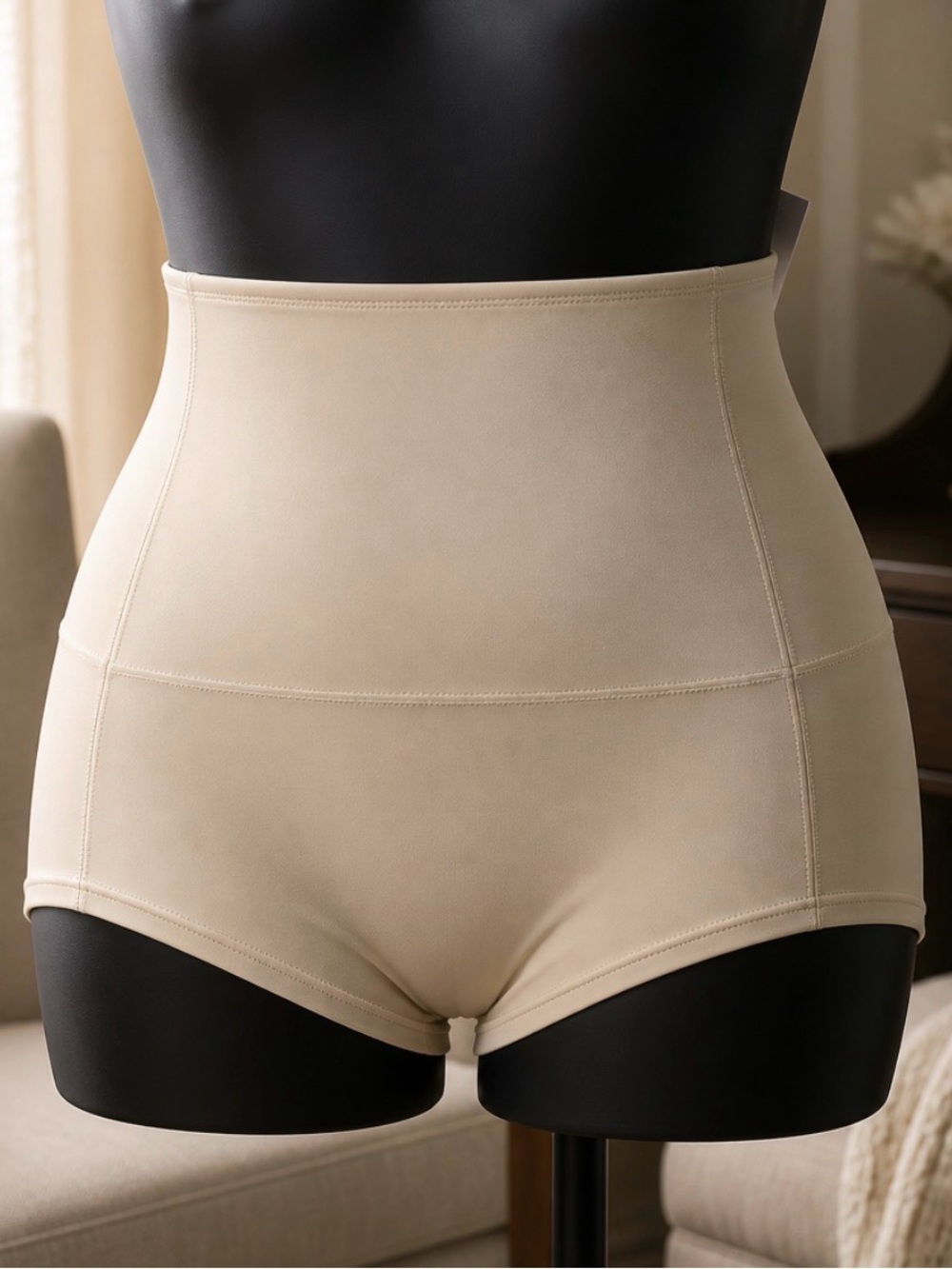 NWOT 3x Pink and Cream High-Waisted Shapewear Shorts